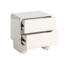 Load image into Gallery viewer, Cream lacquered MDF bedside table 56.50 x 42.50 x 56.50 cm