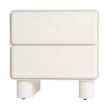 Load image into Gallery viewer, Cream lacquered MDF bedside table 56.50 x 42.50 x 56.50 cm