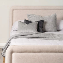 Cargar imagen en el visor de la galería, BED BEIGE FABRIC 160 X 217 X 107 CM