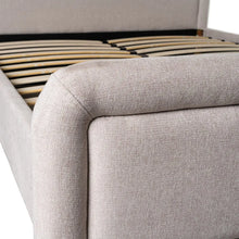 Cargar imagen en el visor de la galería, BED BEIGE FABRIC 160 X 217 X 107 CM