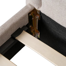 Cargar imagen en el visor de la galería, BED BEIGE FABRIC 160 X 217 X 107 CM