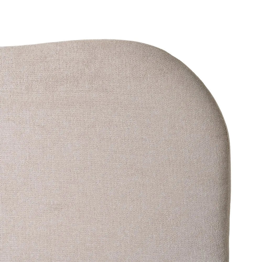 BEIGE FABRIC BED 160 X 217 X 94 CM