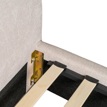 Cargar imagen en el visor de la galería, BEIGE FABRIC BED 160 X 217 X 94 CM