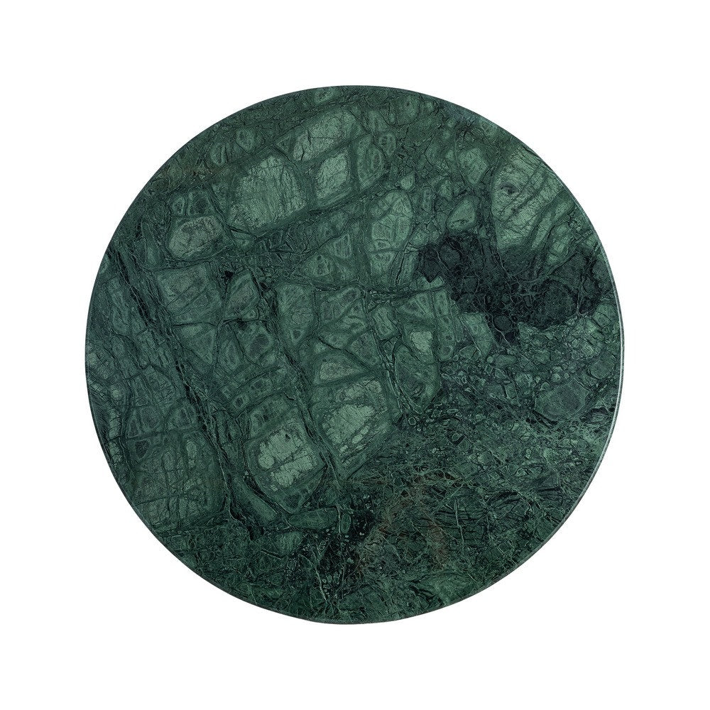 Natural-Green Wood & Marble Dining Table 115x115x76 cm