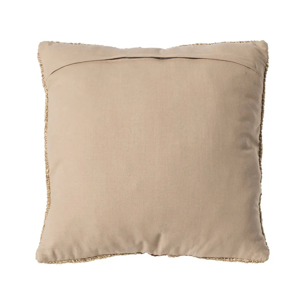 BEIGE-OCHRE VISCOSE-COTTON CUSHION 50 X 50 CM