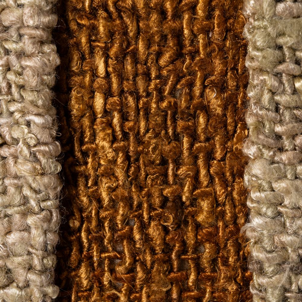 BEIGE-OCHRE VISCOSE-COTTON CUSHION 50 X 50 CM