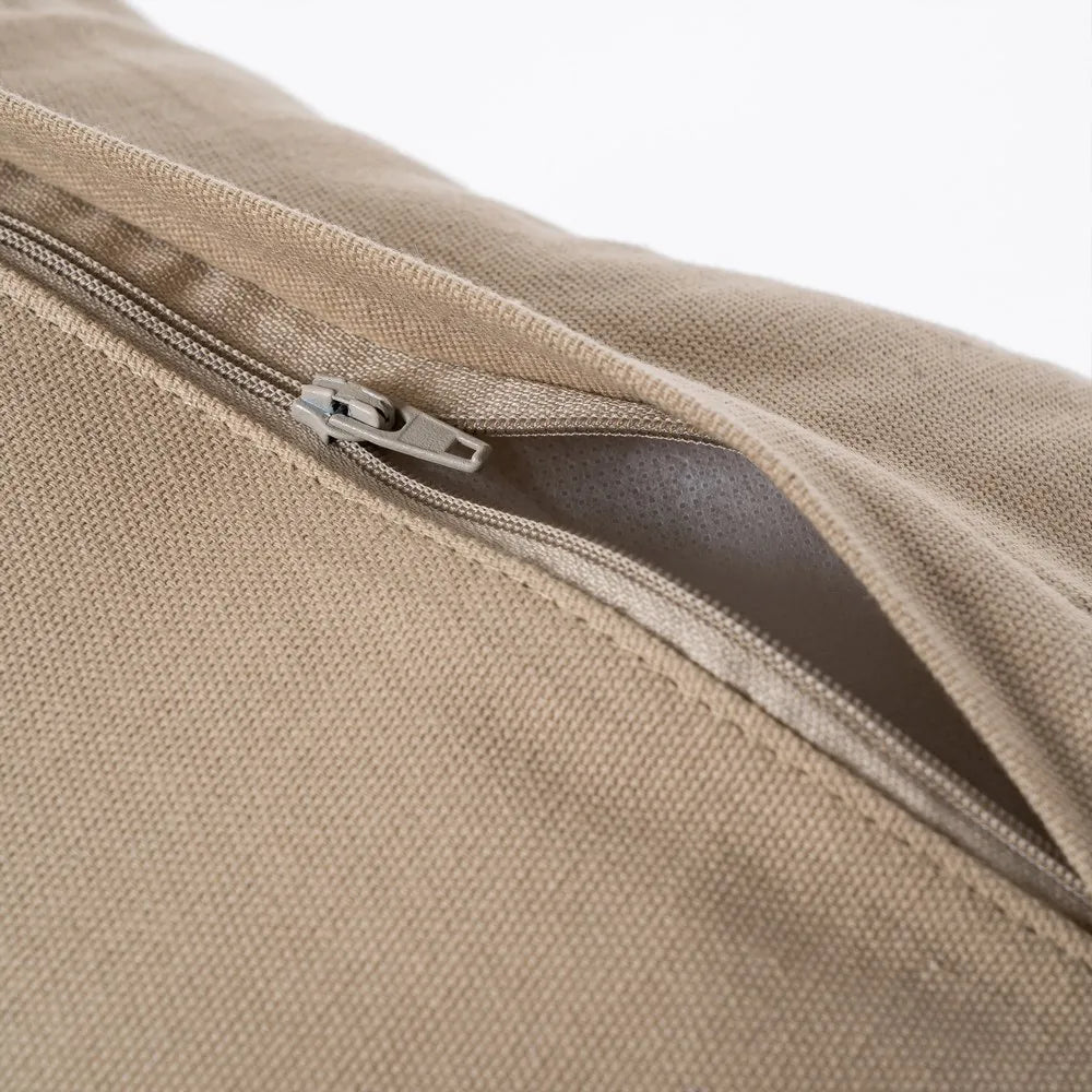 BEIGE VISCOSE-COTTON CUSHION 50 X 50 CM