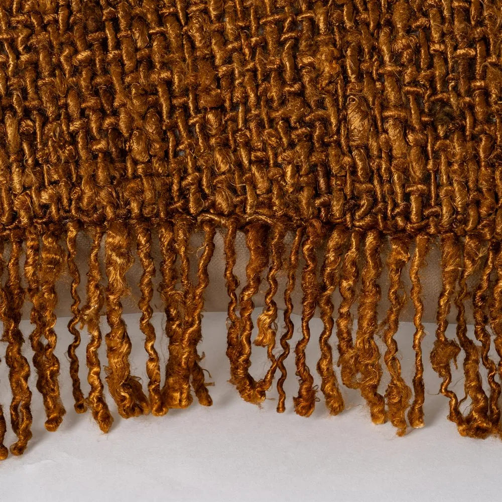 ORANGE VISCOSE-COTTON CUSHION 50 X 50 CM