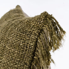 Cargar imagen en el visor de la galería, GREEN VISCOSE-COTTON CUSHION 50 X 50 CM