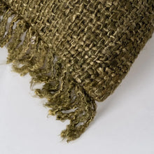 Cargar imagen en el visor de la galería, GREEN VISCOSE-COTTON CUSHION 50 X 50 CM