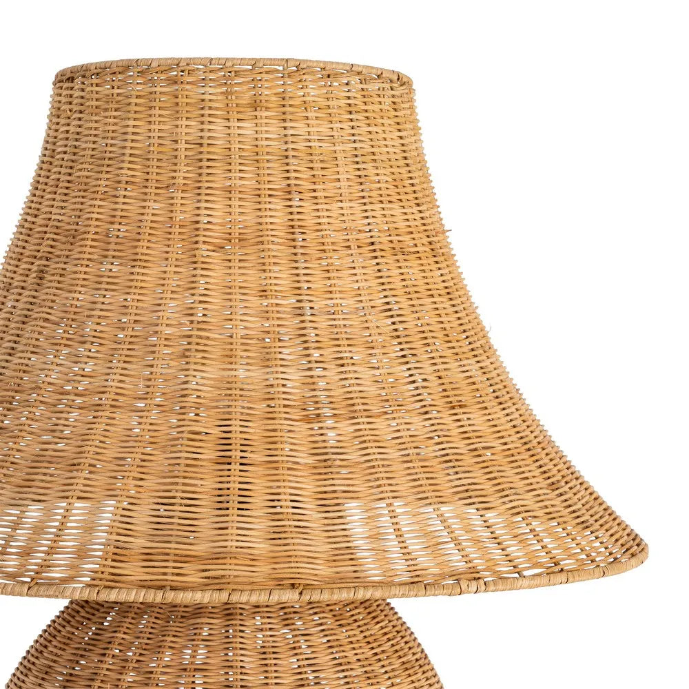 NATURAL RATTAN FLOOR LAMP LIGHTING 60 X 60 X 99 CM