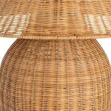Carica l&#39;immagine nel visualizzatore di Gallery, NATURAL RATTAN FLOOR LAMP LIGHTING 60 X 60 X 99 CM
