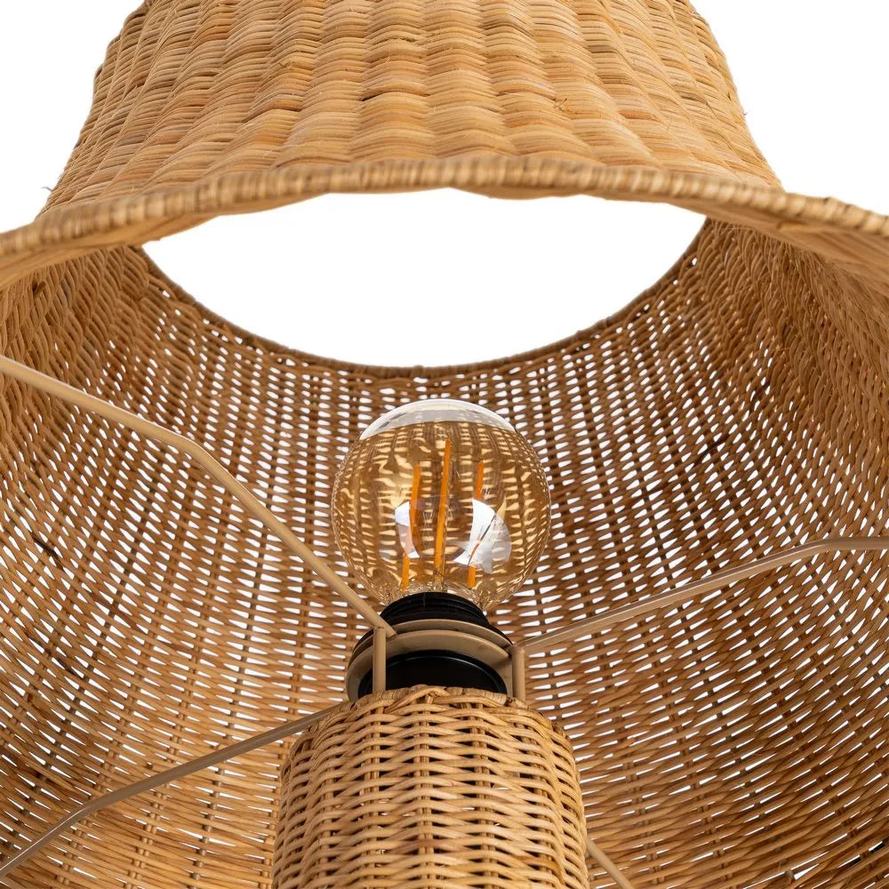 NATURAL RATTAN FLOOR LAMP LIGHTING 60 X 60 X 118.50 CM