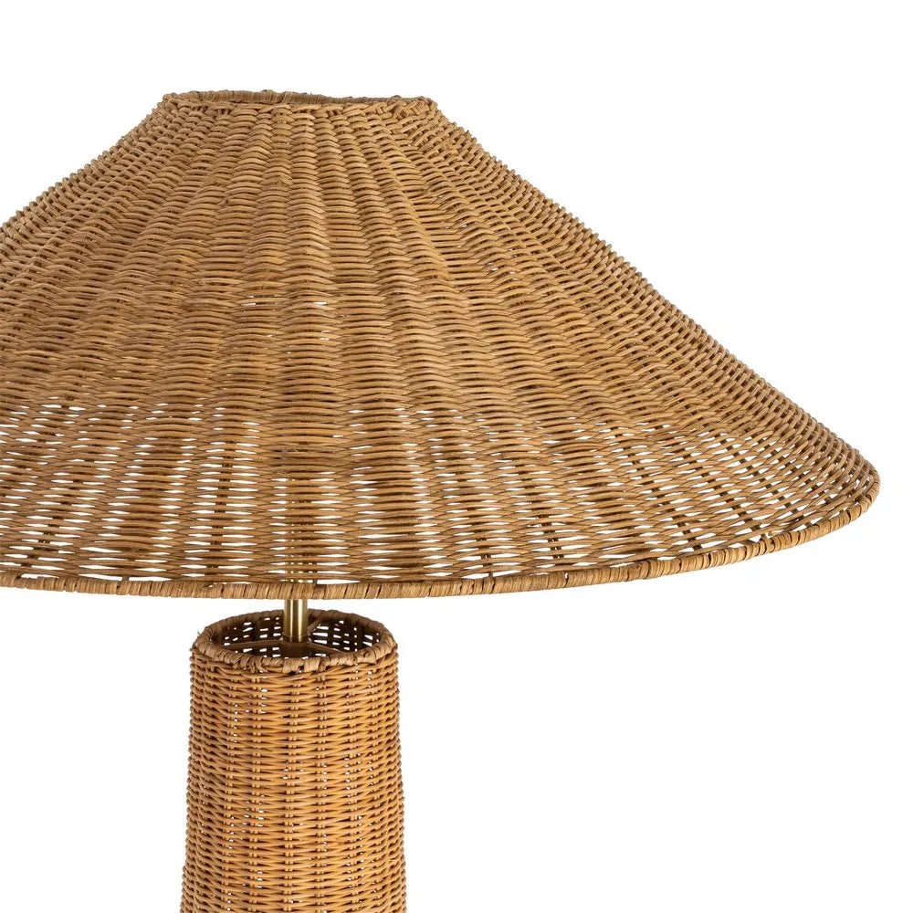 NATURAL RATTAN FLOOR LAMP LIGHTING 70 X 70 X 147 CM