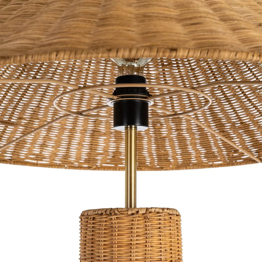 NATURAL RATTAN FLOOR LAMP LIGHTING 70 X 70 X 147 CM