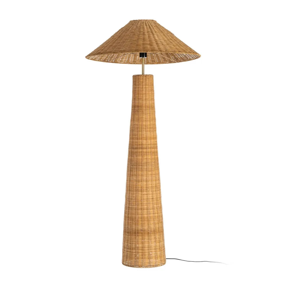 NATURAL RATTAN FLOOR LAMP LIGHTING 70 X 70 X 147 CM