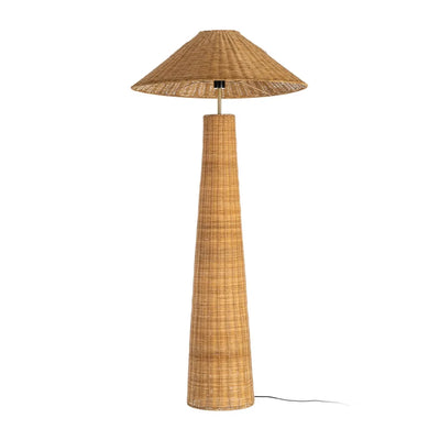 NATURAL RATTAN FLOOR LAMP LIGHTING 70 X 70 X 147 CM