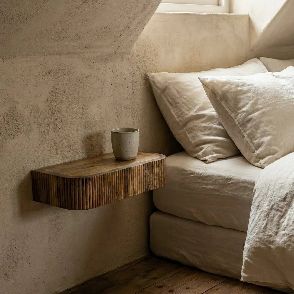 HONEY MANGO WOOD BED SIDE 35 X 15 X 7,50 CM