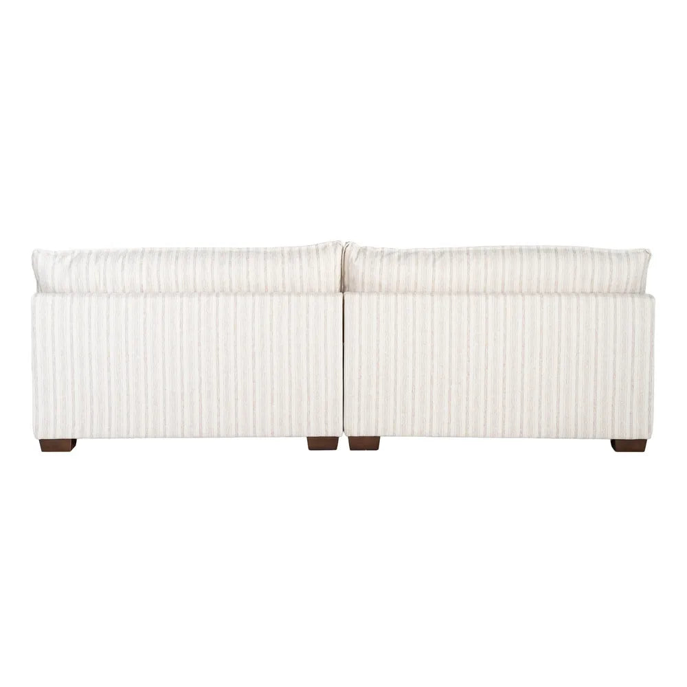 4 SEATER SOFA STRIPES CREAM FABRIC 282 X 101 X 71 CM