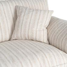 Load image into Gallery viewer, 4 SEATER SOFA STRIPES CREAM FABRIC 282 X 101 X 71 CM