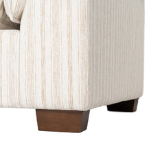Load image into Gallery viewer, 4 SEATER SOFA STRIPES CREAM FABRIC 282 X 101 X 71 CM