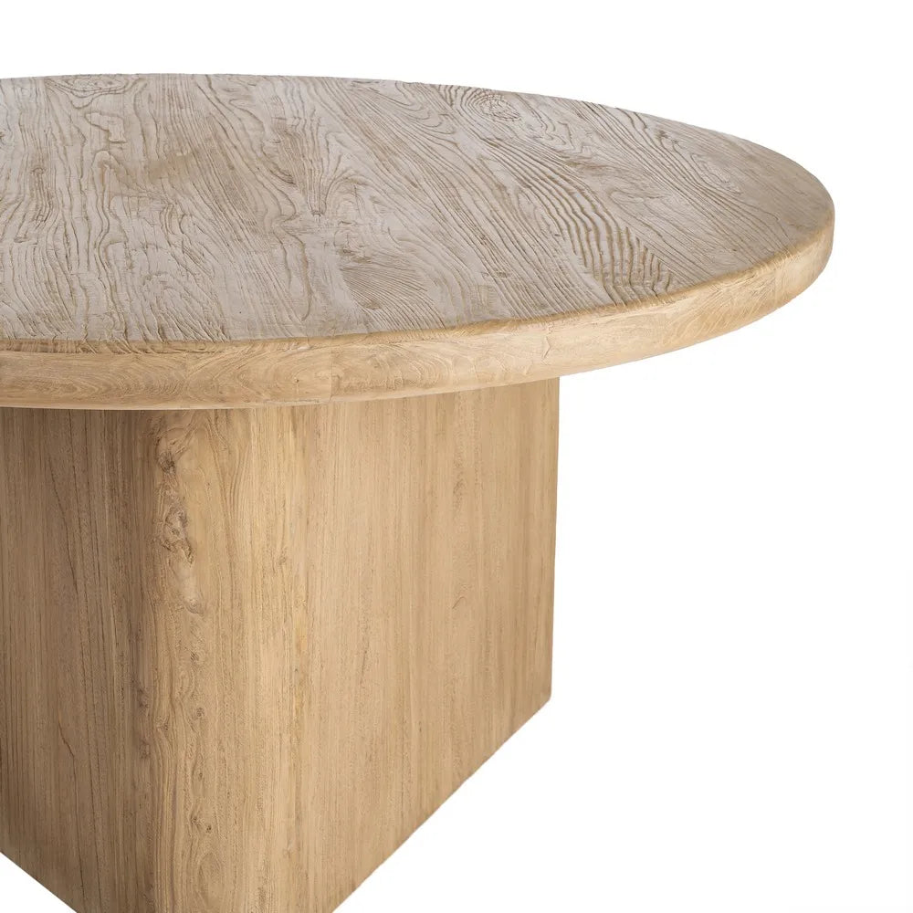 ELM WOOD DINING TABLE 150 X 150 X 76 CM