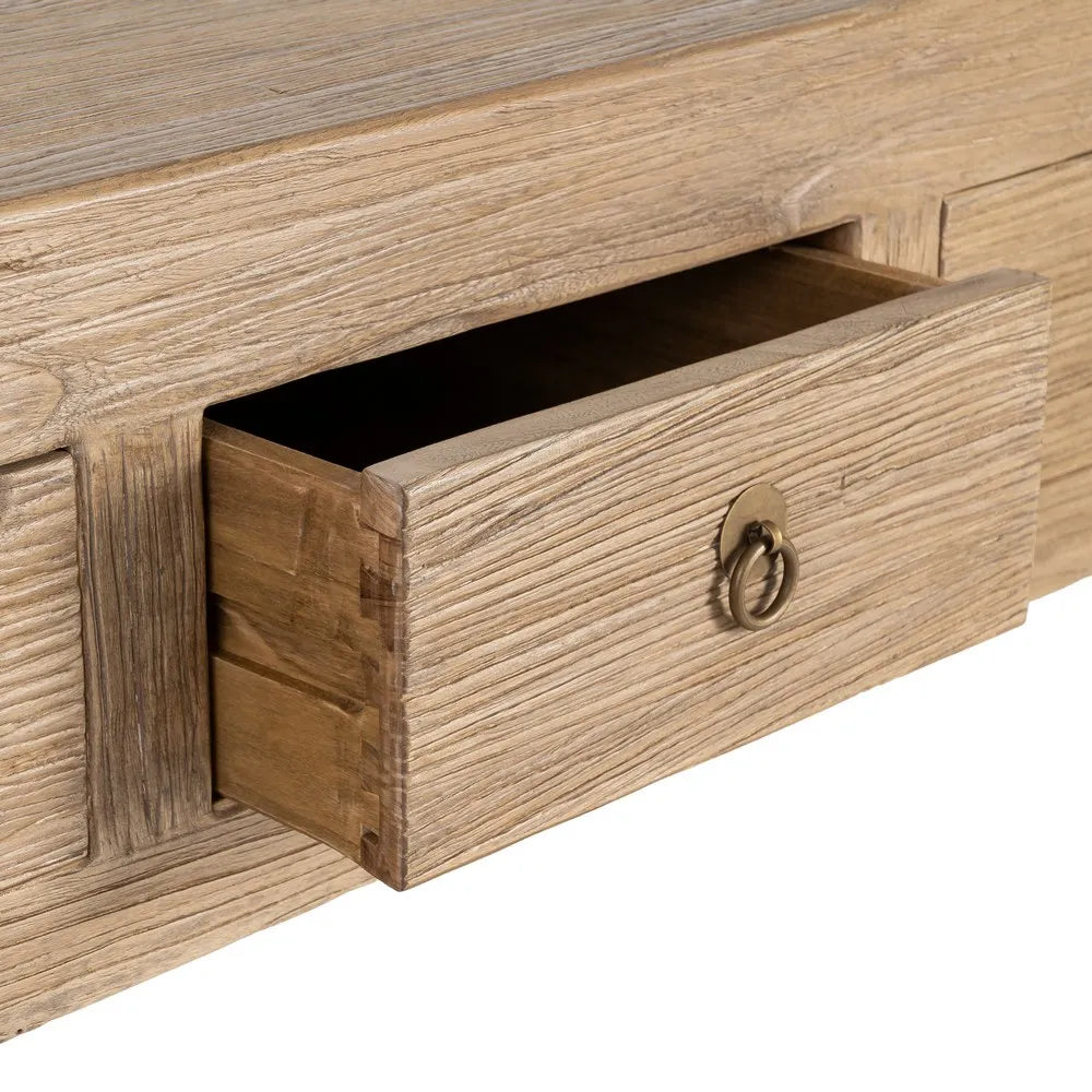 Elm wood console table for entryway, 240 x 45 x 90 cm
