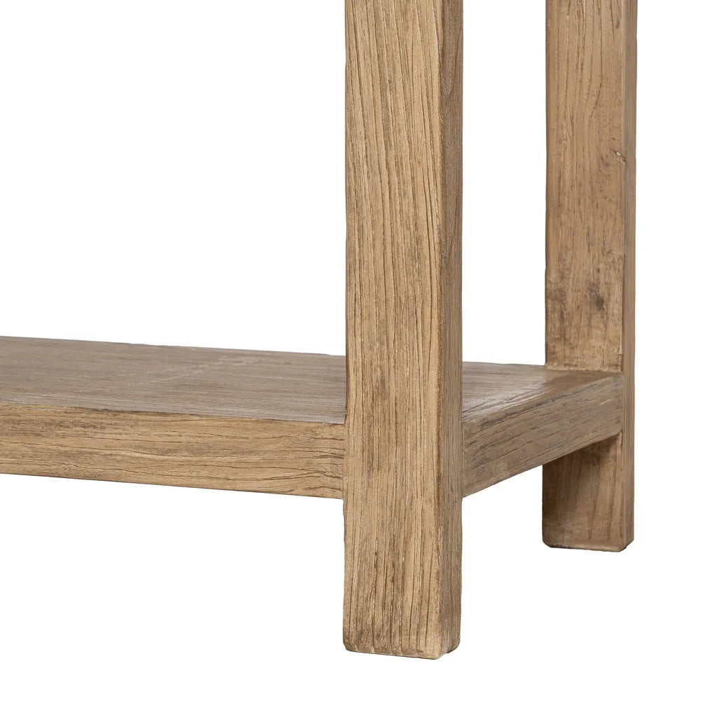 Elm wood console table for entryway, 240 x 45 x 90 cm
