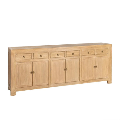 Pine wood sideboard 240 x 44 x 94 cm