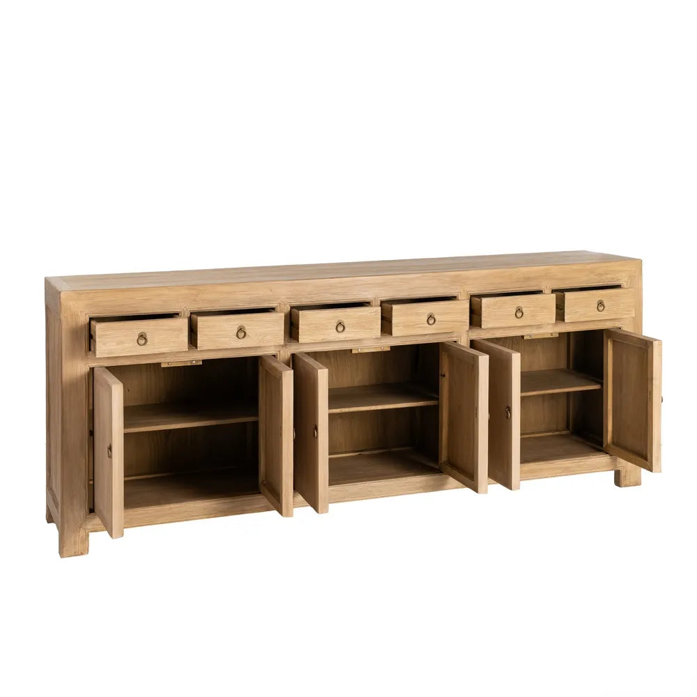 Pine wood sideboard 240 x 44 x 94 cm