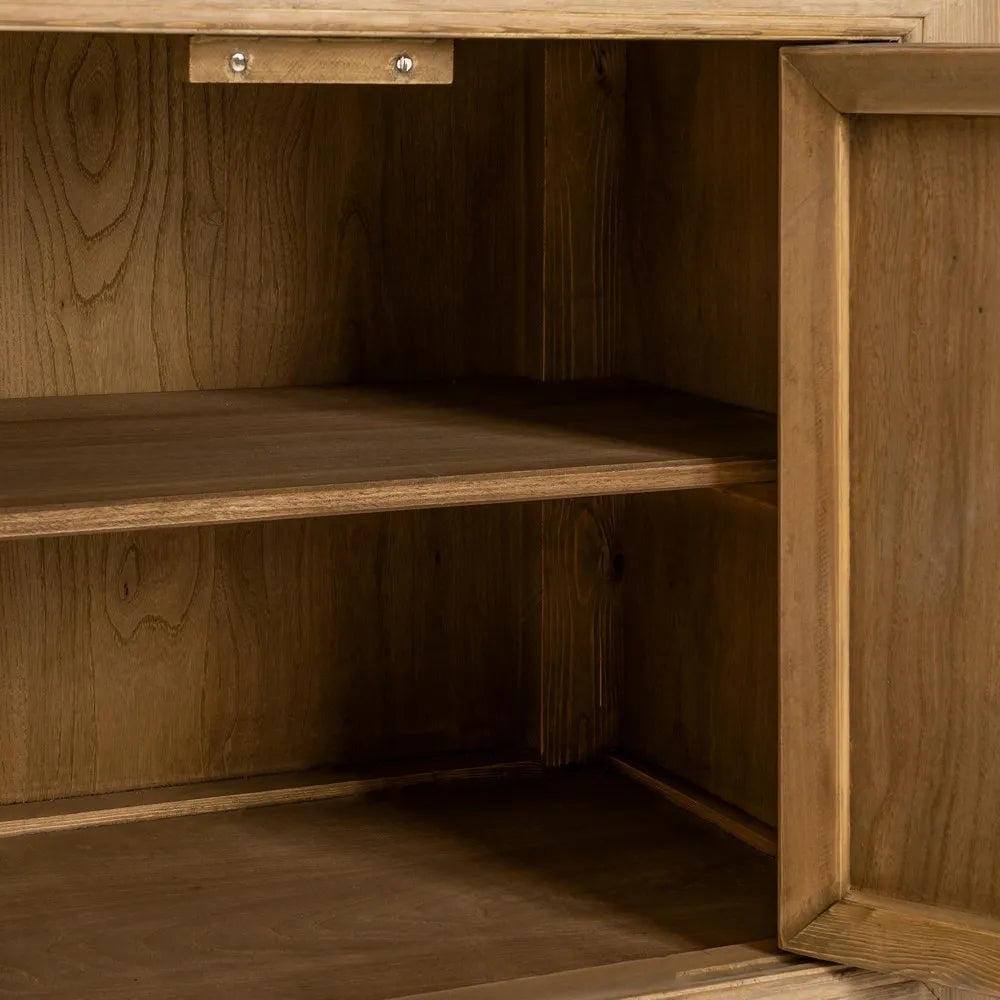 Pine wood sideboard 240 x 44 x 94 cm