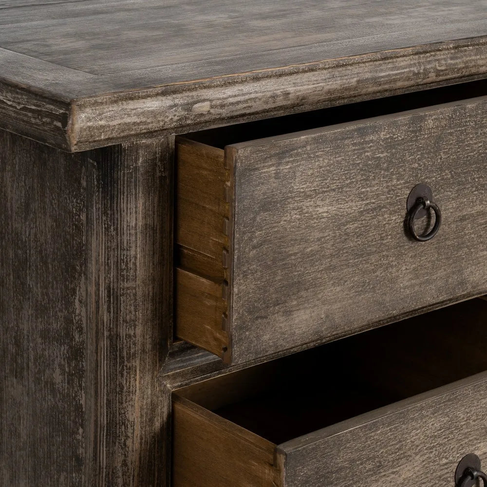 Pine wood sideboard 180 x 44 x 86 cm