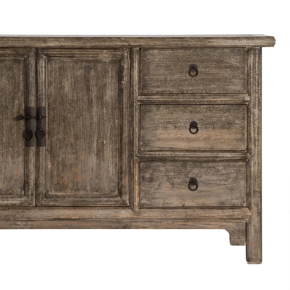 Pine wood sideboard 180 x 44 x 86 cm