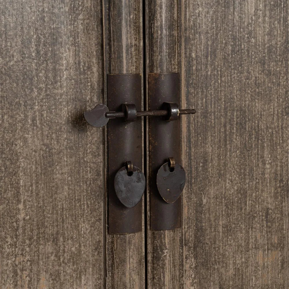 Pine wood sideboard 180 x 44 x 86 cm