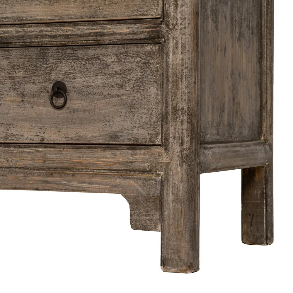 Pine wood sideboard 180 x 44 x 86 cm