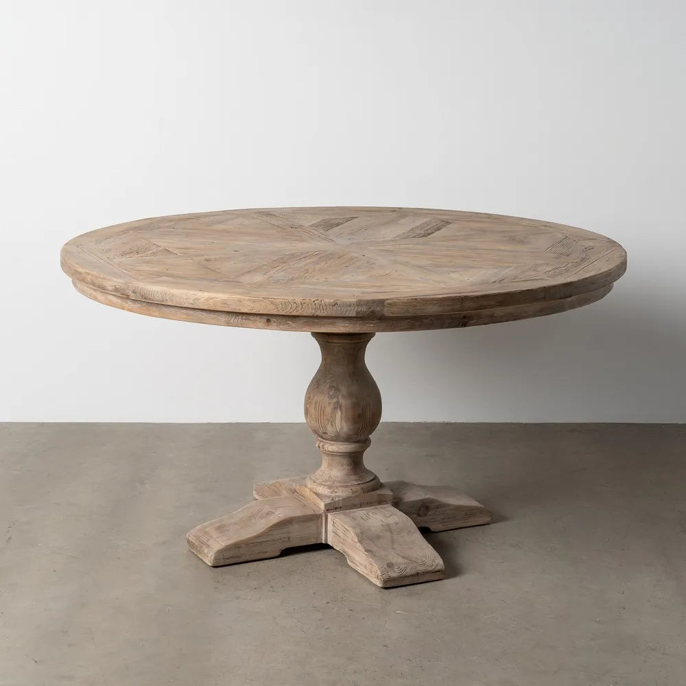 DINING TABLE PINE WOOD ROOM 140 X 140 X 76 CM