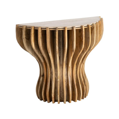 WOOD AND MARBLE CONSOLE TABLE 92 X 40 X 76 CM