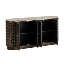 Load image into Gallery viewer, WOOD AND MARBLE SIDEBOARD 154 X 40 X 76 CM