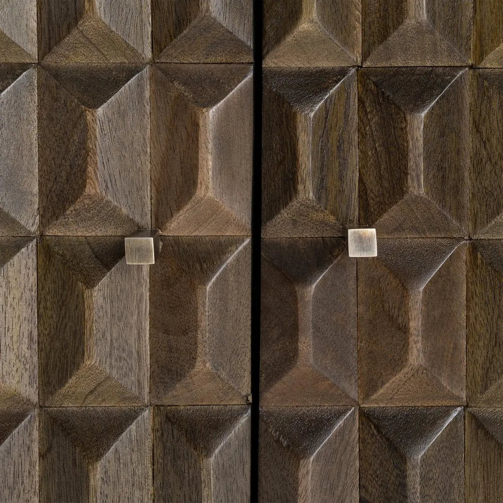 WOOD AND MARBLE SIDEBOARD 154 X 40 X 76 CM