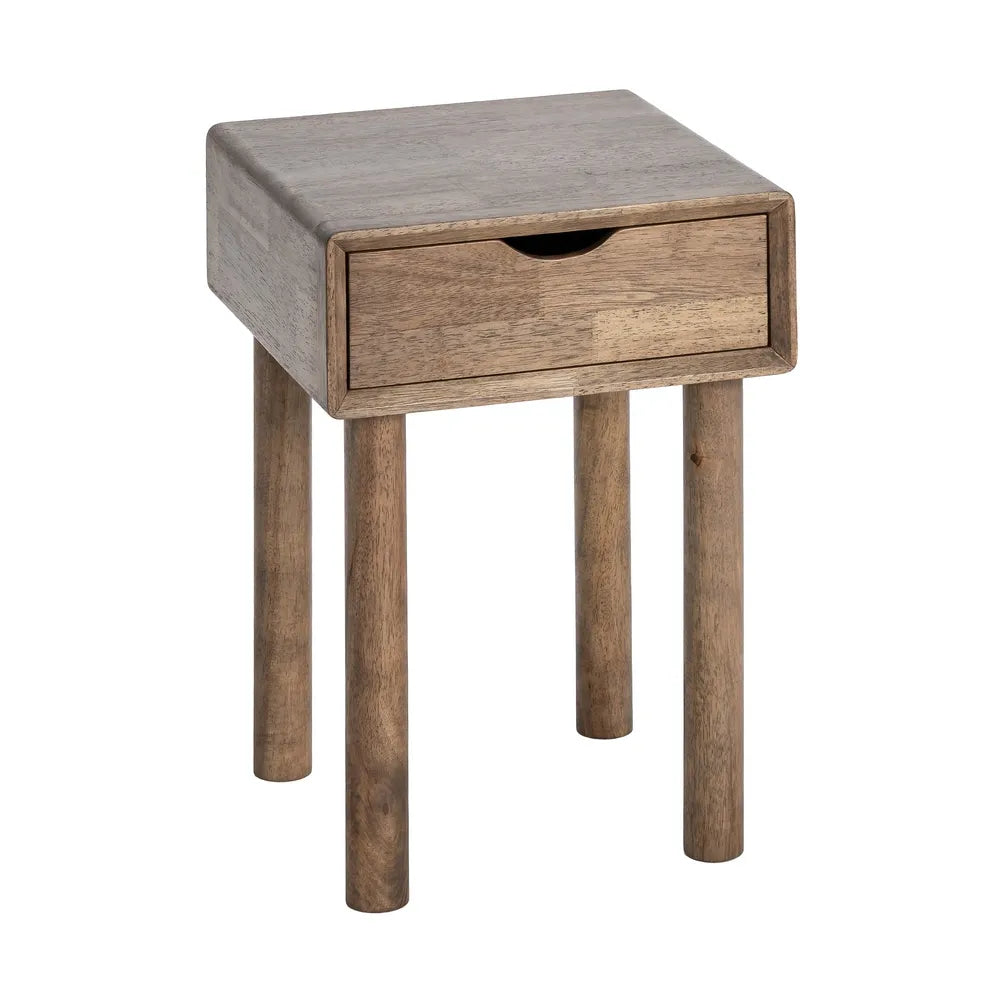 BEDSIDE TABLE BROWN WOOD 40 X 40 X 55 CM