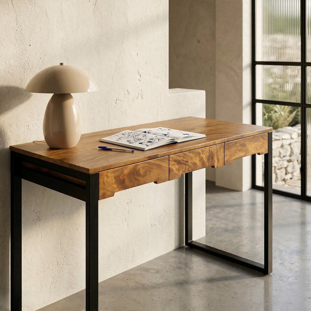 Honey Mango Wood Desk 125x60x76 cm