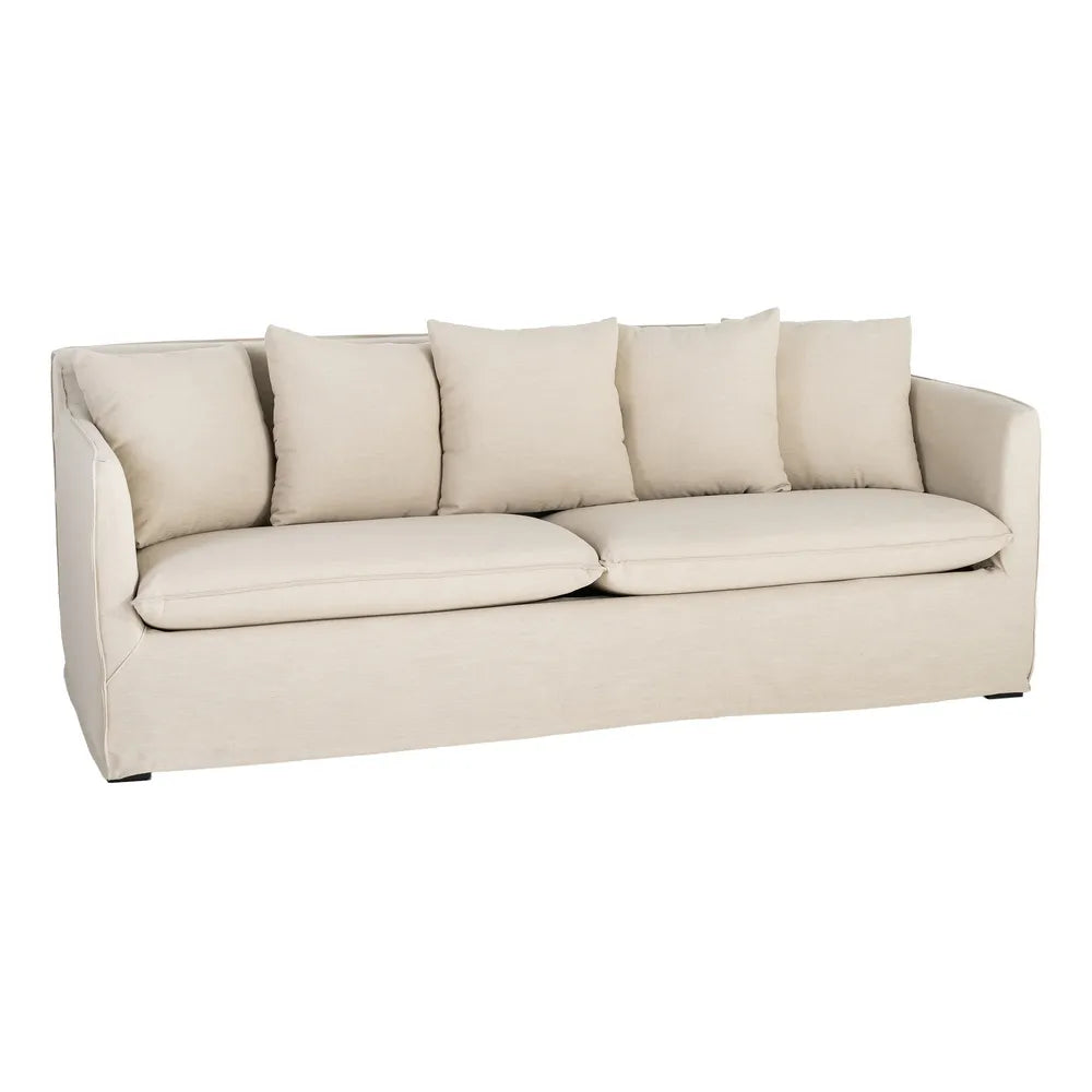 SOFA BEIGE FABRIC 215 X 92 X 78 CM