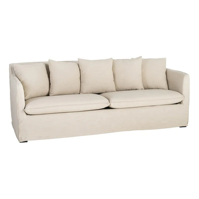 SOFA BEIGE FABRIC 215 X 92 X 78 CM
