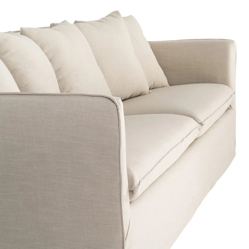 SOFA BEIGE FABRIC 215 X 92 X 78 CM