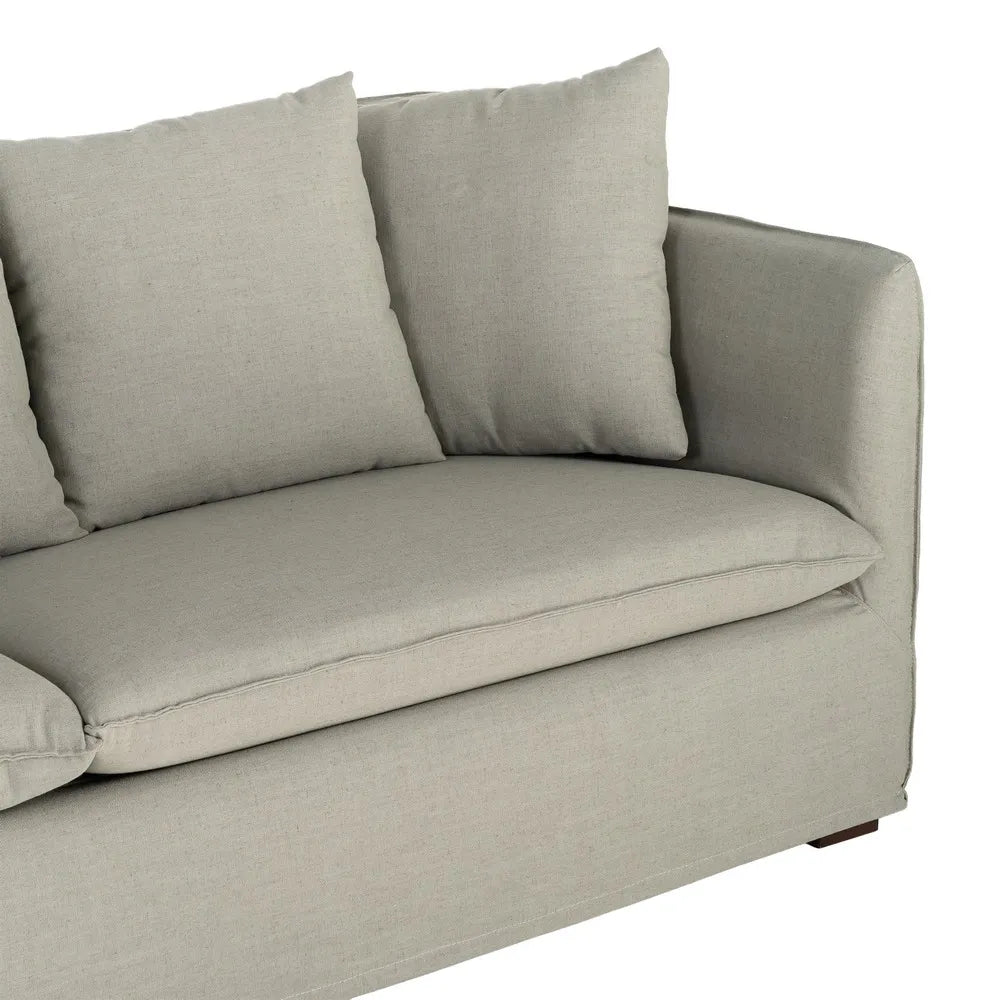 SOFA GREEN FABRIC 215 X 92 X 78 CM