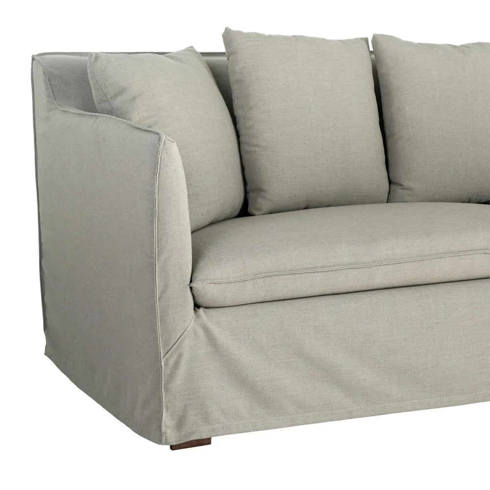 SOFA GREEN FABRIC 215 X 92 X 78 CM