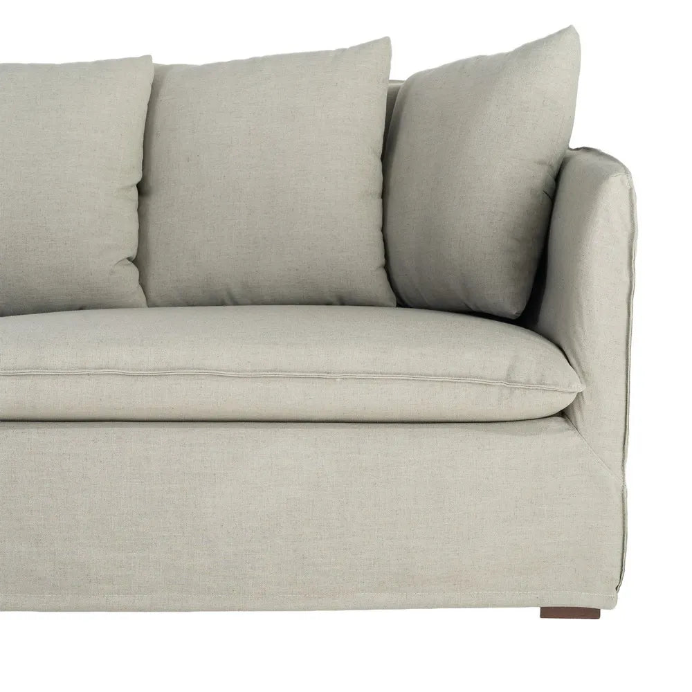 SOFA GREEN FABRIC 215 X 92 X 78 CM