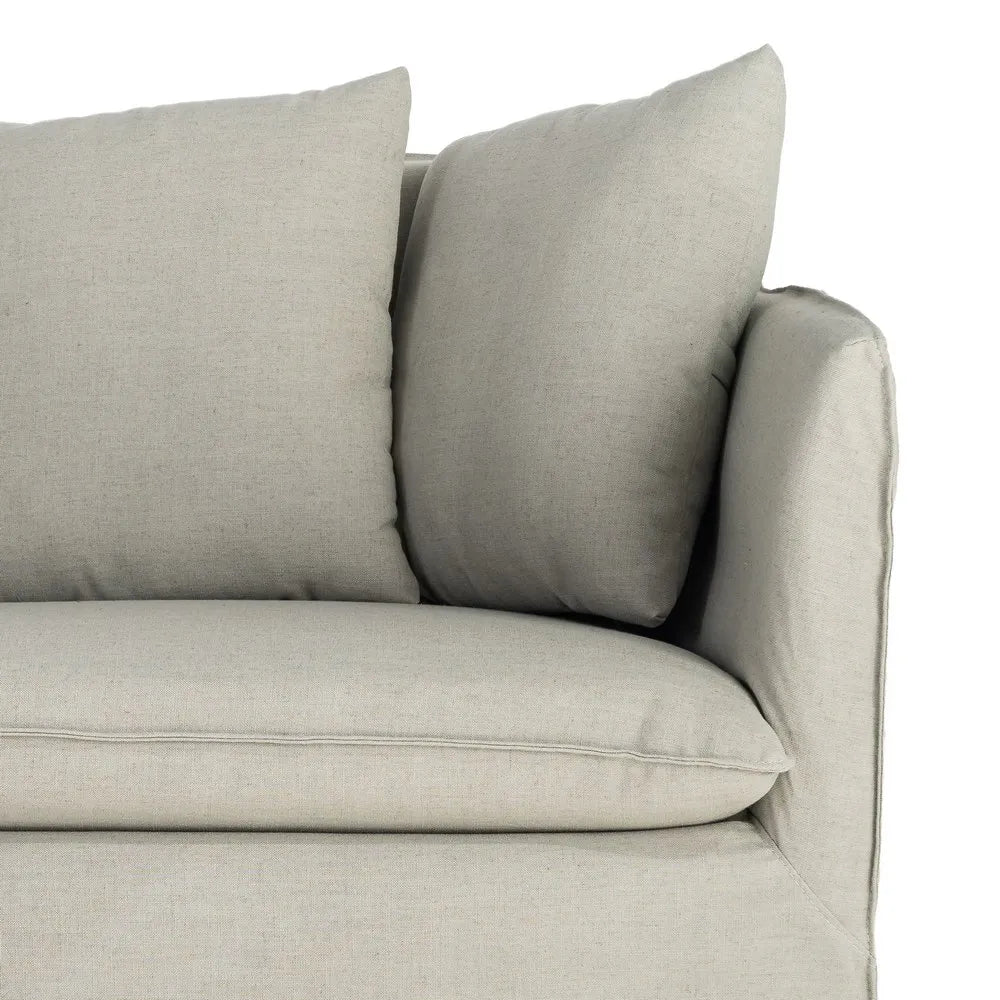 SOFA GREEN FABRIC 215 X 92 X 78 CM