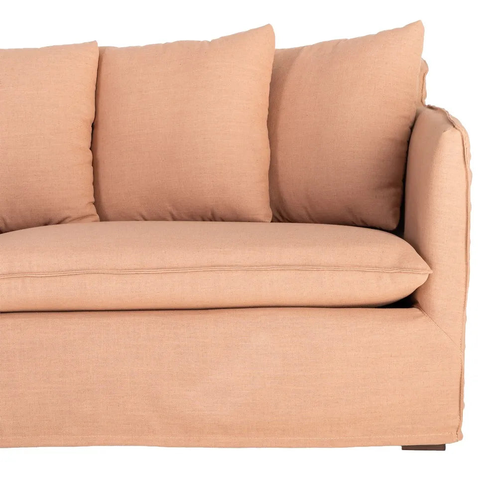 SOFA SALMON FABRIC 215 X 92 X 78 CM