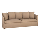 SOFA BROWN FABRIC 215 X 92 X 78 CM